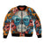 Day of Dead Skull Sleeve Zip Bomber Jacket Sugar Skull Butterfly - Wonder Print Shop