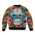 Day of Dead Skull Sleeve Zip Bomber Jacket Sugar Skull Butterfly - Wonder Print Shop