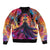 Day of Dead Lady Bomber Jacket Sugar Skull Flame Lady - Wonder Print Shop