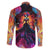 Day of Dead Lady Family Matching Mermaid Dress and Hawaiian Shirt Sugar Skull Flame Lady - Wonder Print Shop