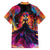 Day of Dead Lady Family Matching Off Shoulder Maxi Dress and Hawaiian Shirt Sugar Skull Flame Lady - Wonder Print Shop