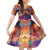 Day of Dead Lady Kid Short Sleeve Dress Sugar Skull Flame Lady - Wonder Print Shop
