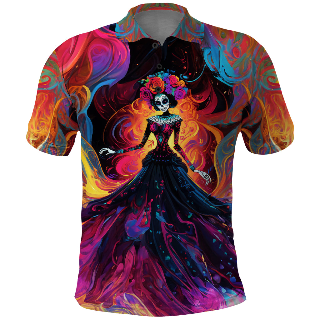 day-of-dead-lady-polo-shirt-sugar-skull-flame-lady