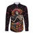 Day of Dead Lady Long Sleeve Button Shirt Sugar Skull Lady Dancing - Wonder Print Shop