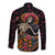 Day of Dead Lady Long Sleeve Button Shirt Sugar Skull Lady Dancing - Wonder Print Shop