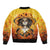 Day of Dead Lady Bomber Jacket Sugar Skull Lady Sunflower - Wonder Print Shop