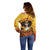 Day of Dead Lady Off Shoulder Sweater Sugar Skull Lady Sunflower - Wonder Print Shop