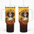 Day of Dead Lady Tumbler With Handle Sugar Skull Lady Sunflower - Wonder Print Shop