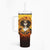 Day of Dead Lady Tumbler With Handle Sugar Skull Lady Sunflower - Wonder Print Shop