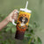 Day of Dead Lady Tumbler With Handle Sugar Skull Lady Sunflower - Wonder Print Shop