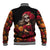 Day of Dead Girl Baseball Jacket Sugar Skull Girl Rose And Marigold - Wonder Print Shop