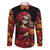 Day of Dead Girl Family Matching Short Sleeve Bodycon Dress and Hawaiian Shirt Sugar Skull Girl Rose And Marigold - Wonder Print Shop