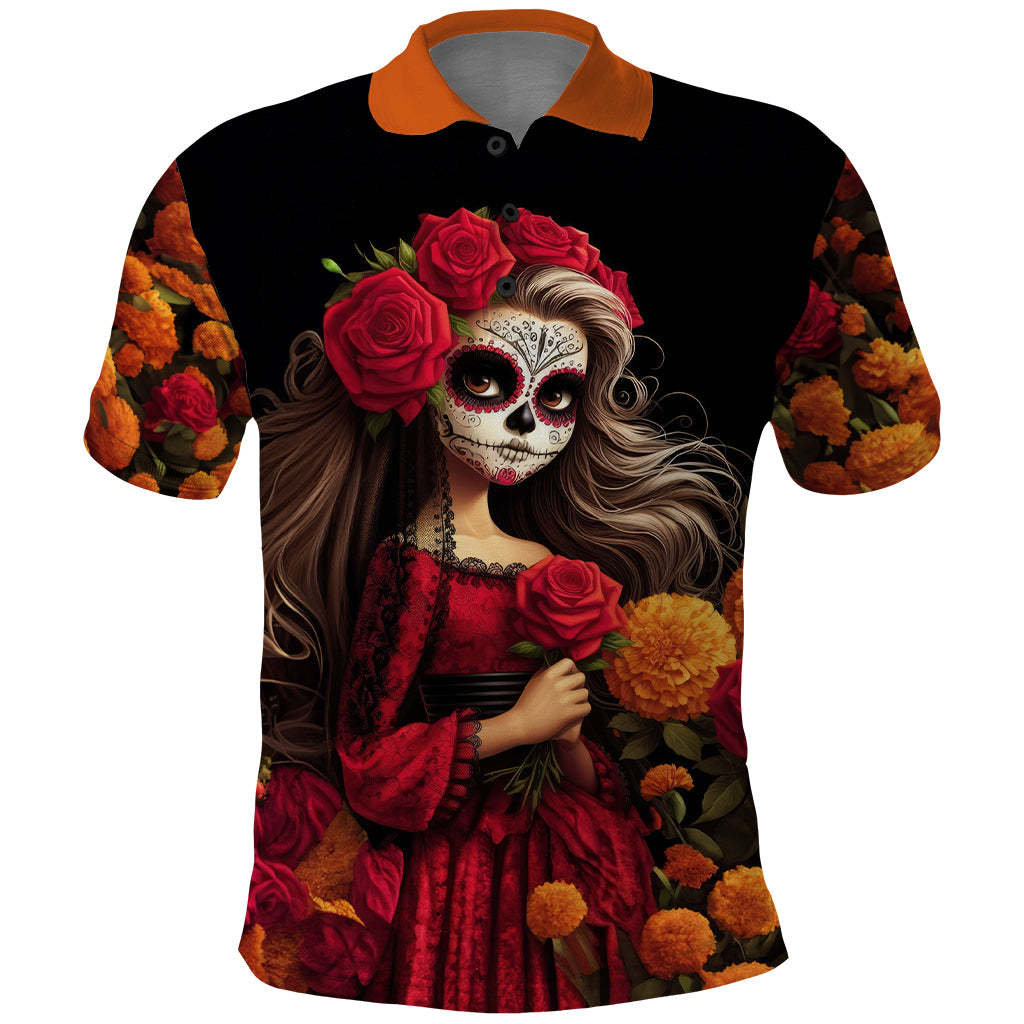 day-of-dead-girl-polo-shirt-sugar-skull-girl-rose-and-marigold