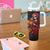 Day of Dead Girl Tumbler With Handle Sugar Skull Girl Rose And Marigold - Wonder Print Shop