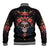 Day of Dead Skull Baseball Jacket Sugar Skull Festival Lady - Wonder Print Shop