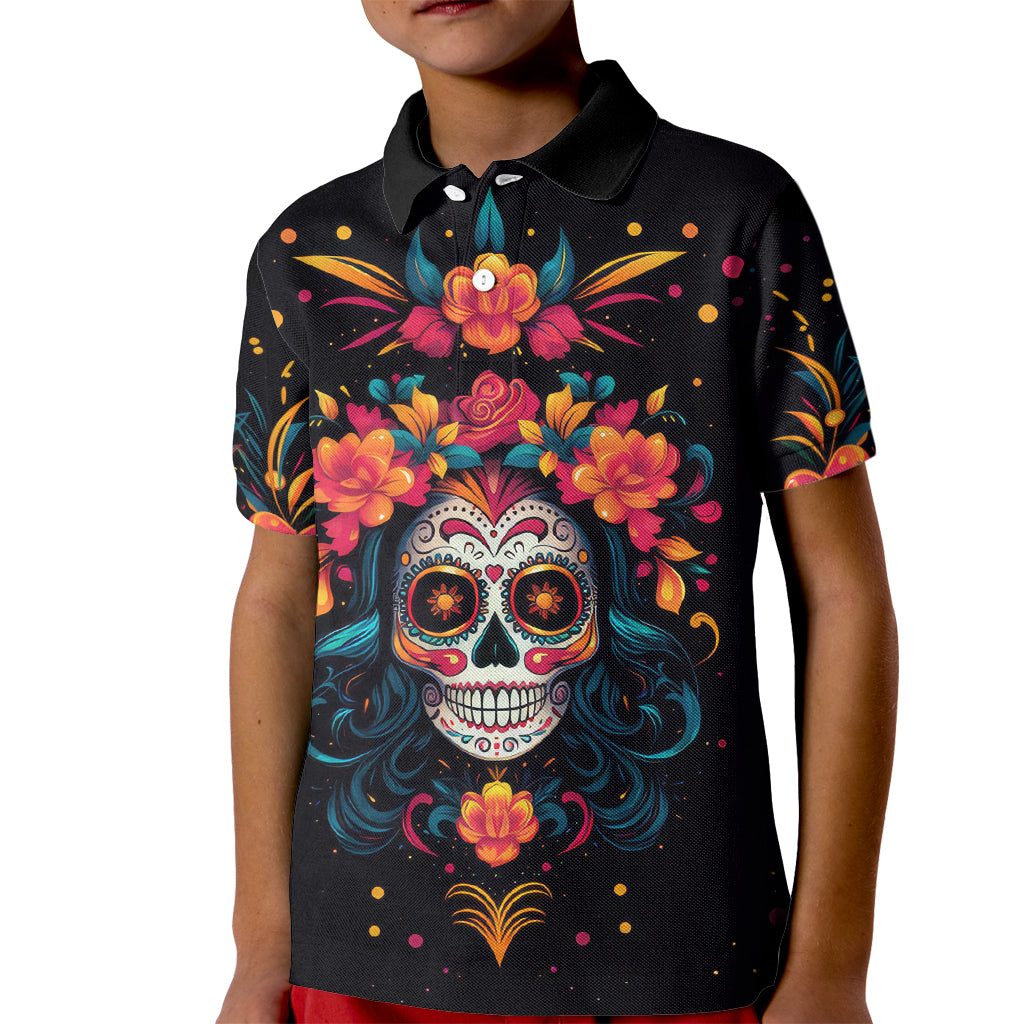 day-of-dead-skull-kid-polo-shirt-sugar-skull-festival-lady