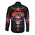 Day of Dead Skull Long Sleeve Button Shirt Sugar Skull Festival Lady - Wonder Print Shop