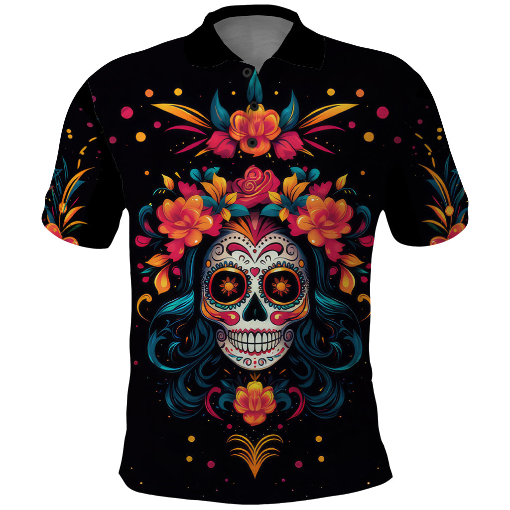 day-of-dead-skull-polo-shirt-sugar-skull-festival-lady