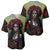 Day of Dead Lady Baseball Jersey Sugar Skull Rose Lady - Wonder Print Shop