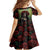 Day of Dead Lady Family Matching Short Sleeve Bodycon Dress and Hawaiian Shirt Sugar Skull Rose Lady - Wonder Print Shop