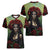 Day of Dead Lady Women V Neck T Shirt Sugar Skull Rose Lady - Wonder Print Shop