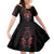 Day of Dead Skull Kid Short Sleeve Dress Sugar Skull Festival Lady - Wonder Print Shop