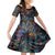 Day of Dead Lady Family Matching Short Sleeve Bodycon Dress and Hawaiian Shirt Sugar Skull Lady Dancing - Wonder Print Shop