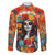 Day of Dead Lady Family Matching Puletasi Dress and Hawaiian Shirt Sugar Skull Field Rose Lady - Wonder Print Shop