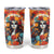 Day of Dead Lady Tumbler Cup Sugar Skull Field Rose Lady