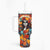 Day of Dead Lady Tumbler With Handle Sugar Skull Field Rose Lady - Wonder Print Shop