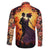 Day of Dead Couple Family Matching Off Shoulder Maxi Dress and Hawaiian Shirt Sugar Skull Couple Dancing - Wonder Print Shop