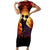 Day of Dead Couple Family Matching Short Sleeve Bodycon Dress and Hawaiian Shirt Sugar Skull Couple Dancing - Wonder Print Shop