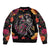 Day of Dead Couple Sleeve Zip Bomber Jacket Sugar Skull Couple Dancing - Wonder Print Shop