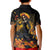 Day of Dead Lady Kid Polo Shirt Sugar Skull Field Marigold Lady - Wonder Print Shop