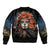 Day of Dead Lady Bomber Jacket Sugar Skull Rose Lady - Wonder Print Shop