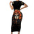 Day of Dead Lady Family Matching Short Sleeve Bodycon Dress and Hawaiian Shirt Sugar Skull Rose Lady - Wonder Print Shop