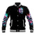 Rose Skull Baseball Jacket Fuck Off Problem Solved - Wonder Print Shop