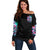 Rose Skull Off Shoulder Sweater Fuck Off Problem Solved - Wonder Print Shop