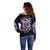 Rose Skull Off Shoulder Sweater Fuck Off Problem Solved - Wonder Print Shop