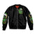 Christmas Skull Sleeve Zip Bomber Jacket Drink Up Bitches - Wonder Print Shop