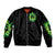 Flame Skull Bomber Jacket Heaven Don't Want Me Hell Afraid I Take Over - Wonder Print Shop