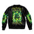 Flame Skull Bomber Jacket Heaven Don't Want Me Hell Afraid I Take Over - Wonder Print Shop