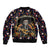 Day of Dead Skull Bomber Jacket Sugar Skull Musican - Wonder Print Shop