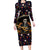 Day of Dead Skull Family Matching Long Sleeve Bodycon Dress and Hawaiian Shirt Sugar Skull Musican - Wonder Print Shop