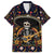Day of Dead Skull Family Matching Summer Maxi Dress and Hawaiian Shirt Sugar Skull Musican - Wonder Print Shop