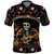 Day of Dead Skull Polo Shirt Sugar Skull Musican - Wonder Print Shop