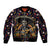 Day of Dead Skull Sleeve Zip Bomber Jacket Sugar Skull Musican - Wonder Print Shop