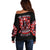 Thunder Skull Off Shoulder Sweater Never Mistake My Silence For Weakness - Wonder Print Shop