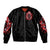 Thunder Skull Sleeve Zip Bomber Jacket Never Mistake My Silence For Weakness - Wonder Print Shop