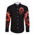 Flame Skull Long Sleeve Button Shirt Of Course I'm Going To Hell Just Pick You Up - Wonder Print Shop